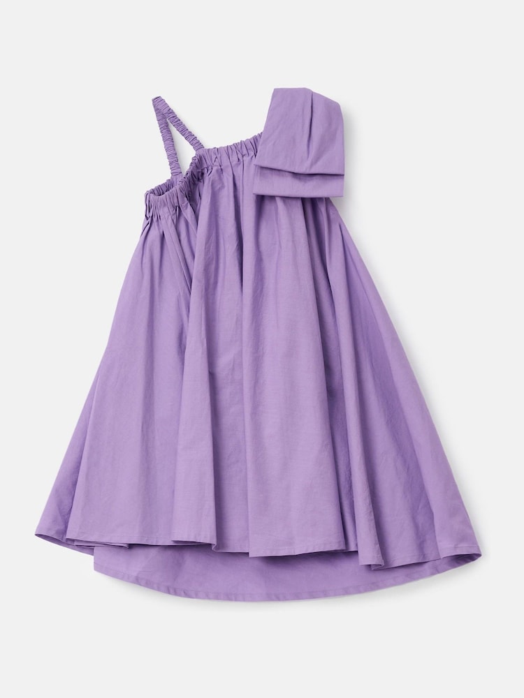 Angel & Rocket Purple Marnie Denim Corsage Swing Dress - Image 5 of 6