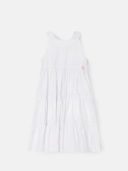 Angel & Rocket White Demi Tiered Bow Back 100% Cotton Dress - Image 5 of 7