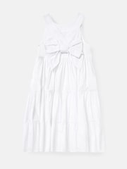 Angel & Rocket White Demi Tiered Bow Back 100% Cotton Dress - Image 6 of 7