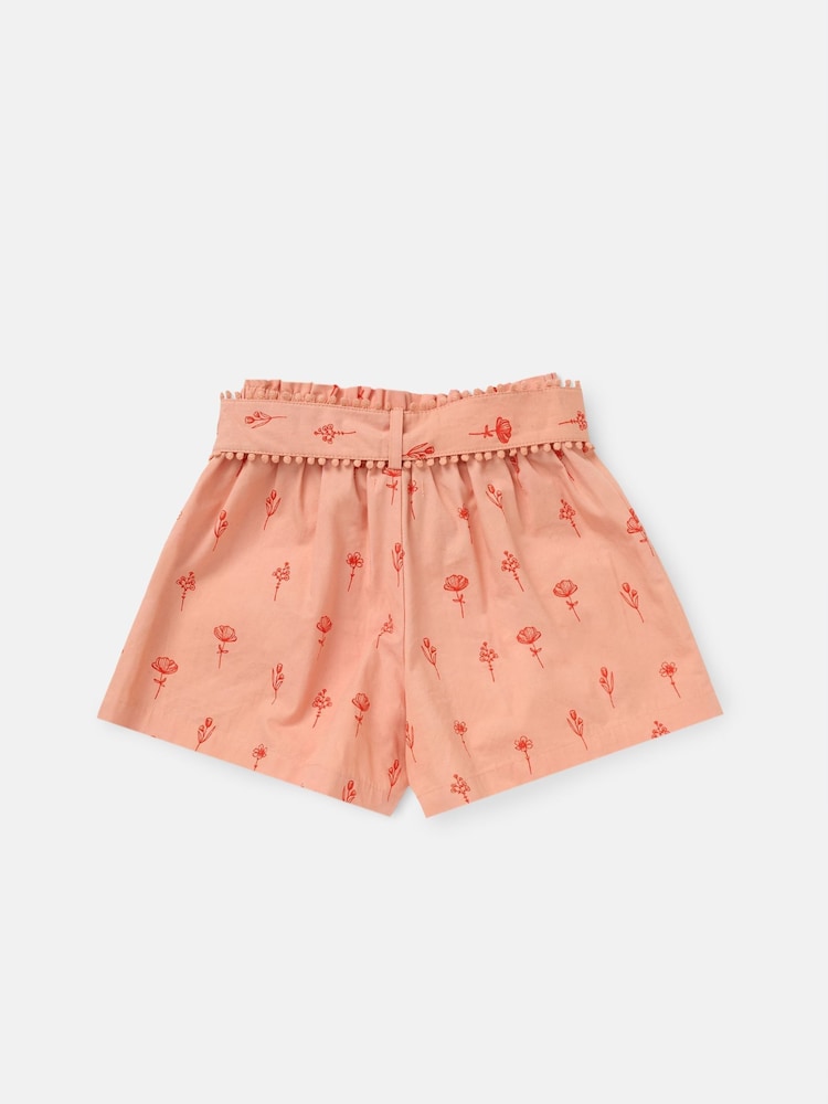 Angel & Rocket Orange Raya Printed Poplin 100% Cotton Shorts - Image 5 of 6