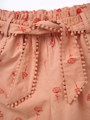 Angel & Rocket Orange Raya Printed Poplin 100% Cotton Shorts - Image 6 of 6
