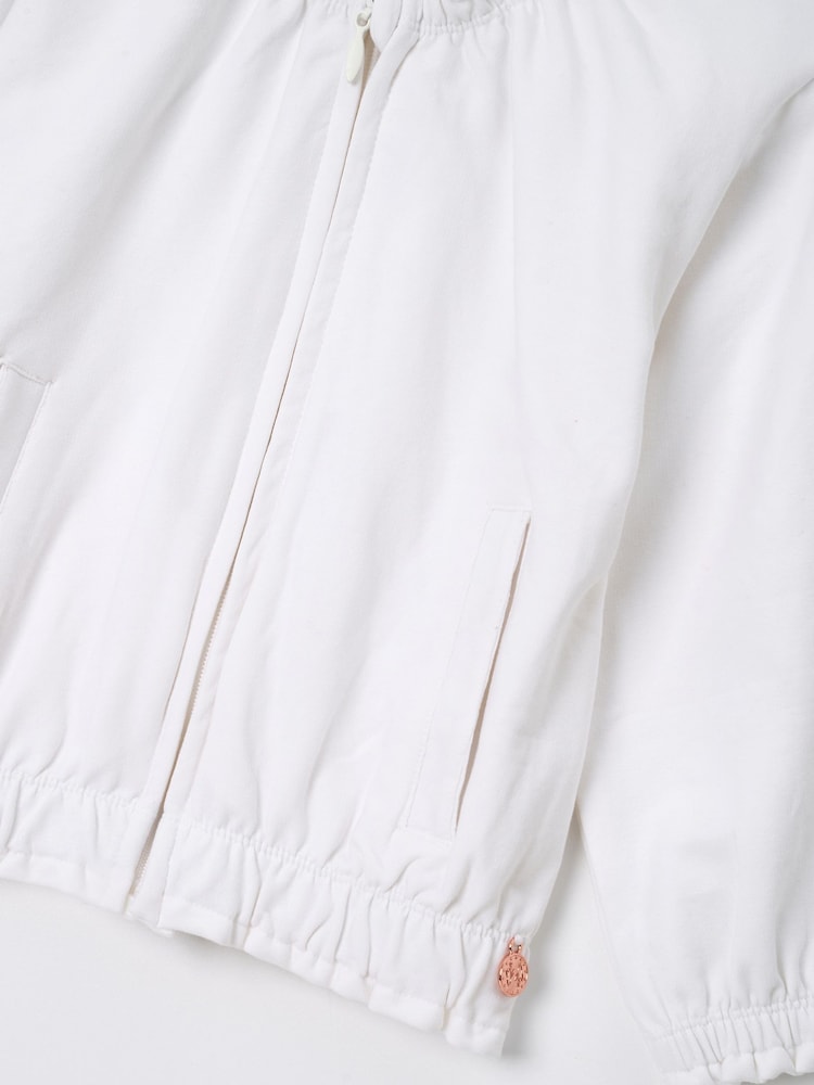 Angel & Rocket White Blithe Zip Up Jacket - Image 7 of 7 Angel & Rocket White Blithe Zip Up Jacket - Image 7 of 7