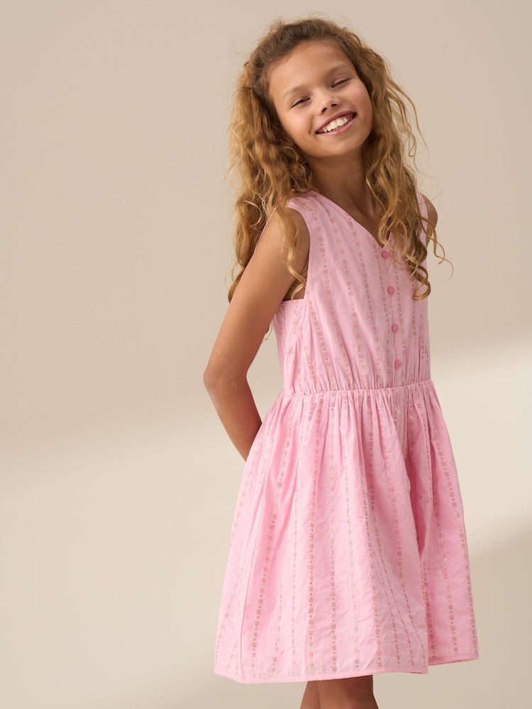 Angel & Rocket Pink Lina Printed Linen Playsuit - Image 2 of 8