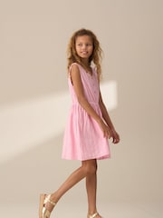 Angel & Rocket Pink Lina Printed Linen Playsuit - Image 3 of 8