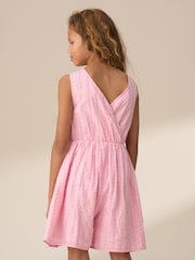 Angel & Rocket Pink Lina Printed Linen Playsuit - Image 5 of 8