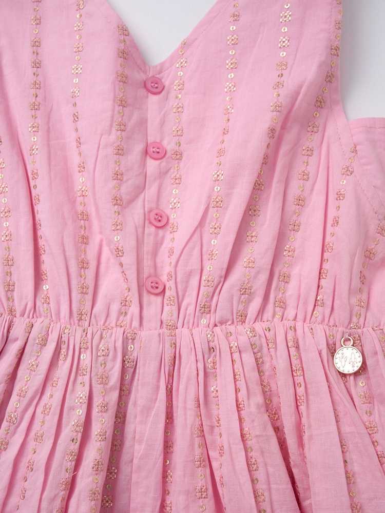 Angel & Rocket Pink Lina Printed Linen Playsuit - Image 8 of 8