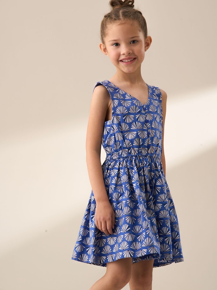 Blau - Angel & Rocket – Lina – bedruckter Leinen-Overall - Bild 1 von 7 Blau - Angel & Rocket – Lina – bedruckter Leinen-Overall - Bild 1 von 7