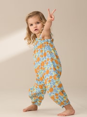 Angel & Rocket Carrie Double Cloth Fruit Print 100% Cotton Romper - Imagen 3 de 9