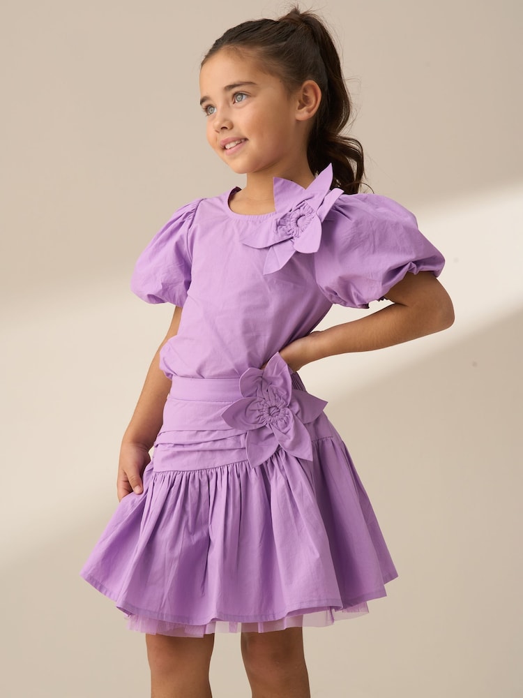 Angel & Rocket Roxie Corsage Woven 100% Cotton Top - Image 3 of 6