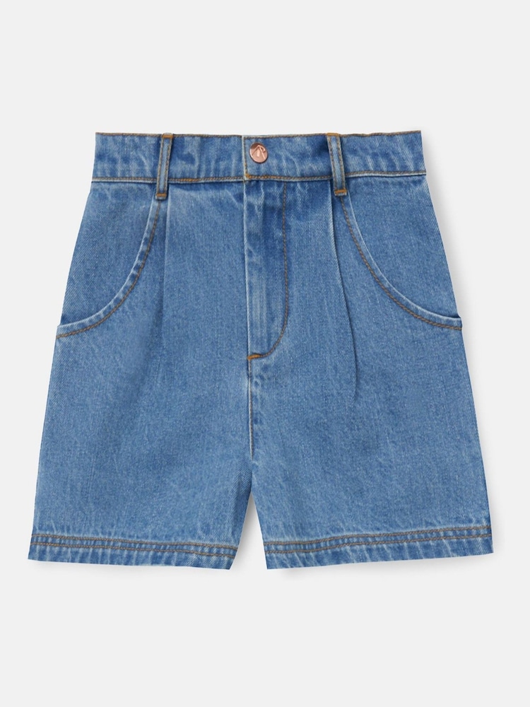 Angel & Rocket Blue Rochelle Denim 100% Cotton Shorts - Image 2 of 4