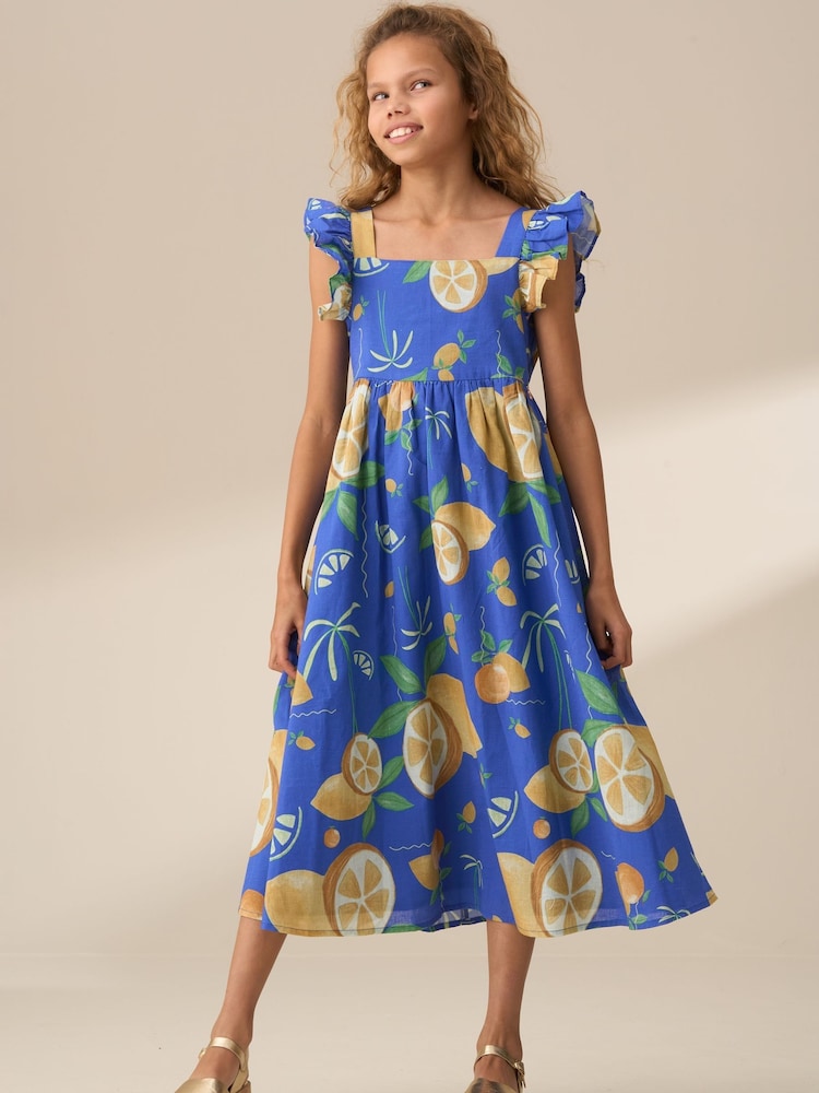 Angel & Rocket Blue Maxine Print Maxi Dress - Image 1 of 9