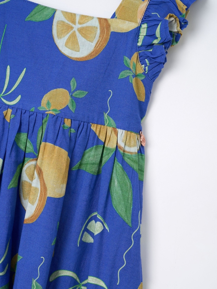 Angel & Rocket Blue Maxine Print Maxi Dress - Image 9 of 9