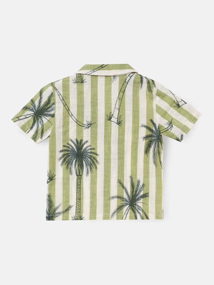 Angel & Rocket 100% Cotton Benny Palm Print Resort Shirt - Image 4 of 5