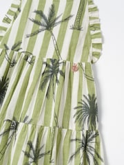 Angel & Rocket Green Colletta Palm Stripe 100% Cotton Sundress - Image 6 of 6
