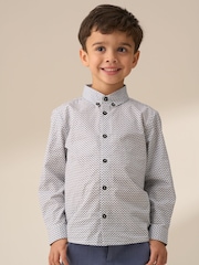 Angel & Rocket White 100% Cotton Geometric Print Shirt - Image 1 of 7