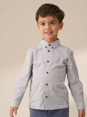 Angel & Rocket White 100% Cotton Geometric Print Shirt - Image 3 of 7