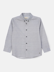 Angel & Rocket White 100% Cotton Geometric Print Shirt - Image 5 of 7