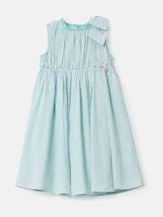 Angel & Rocket Green Giana Mint Seersucker Stripe 100% Cotton Dress - Image 5 of 7