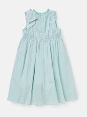 Angel & Rocket Green Giana Mint Seersucker Stripe 100% Cotton Dress - Image 6 of 7