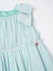 Angel & Rocket Green Giana Mint Seersucker Stripe 100% Cotton Dress - Image 7 of 7