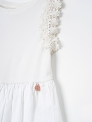 Angel & Rocket Jess White Bubble Hem Flower Dress - Image 6 of 6