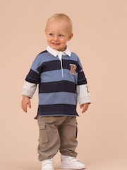 Angel & Rocket Blue Zane Stripe Rugby Top - Image 3 of 3