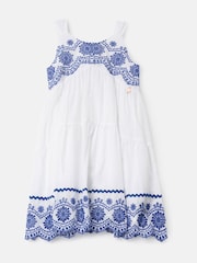 Angel & Rocket White Sophie 100% Cotton Embroidered Sundress - Image 5 of 7