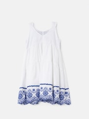 Angel & Rocket White Sophie 100% Cotton Embroidered Sundress - Image 6 of 7