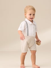 Angel & Rocket Grey Will Mr Smart 100% Cotton Jersey Romper - Image 4 of 7