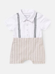 Angel & Rocket Grey Will Mr Smart 100% Cotton Jersey Romper - Image 5 of 7