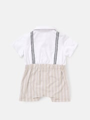Angel & Rocket Grey Will Mr Smart 100% Cotton Jersey Romper - Image 6 of 7