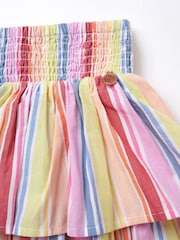 Angel & Rocket Faye Multi Stripe Tiered 100% Cotton Skirt - Image 6 of 6