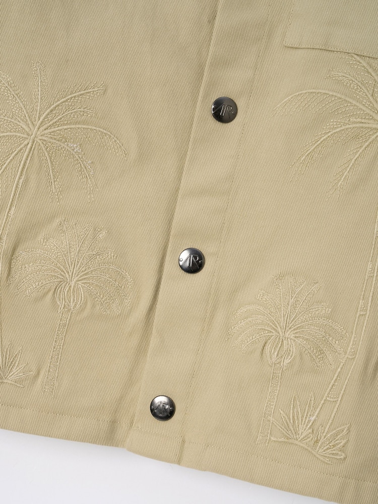 Angel & Rocket Cream Tyson Casual Embroidered Jacket - Image 7 of 7