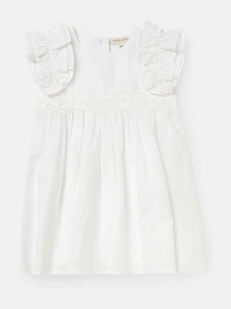 Angel & Rocket White Liberty Flower Waist 100% Cotton Dress - Image 6 of 8