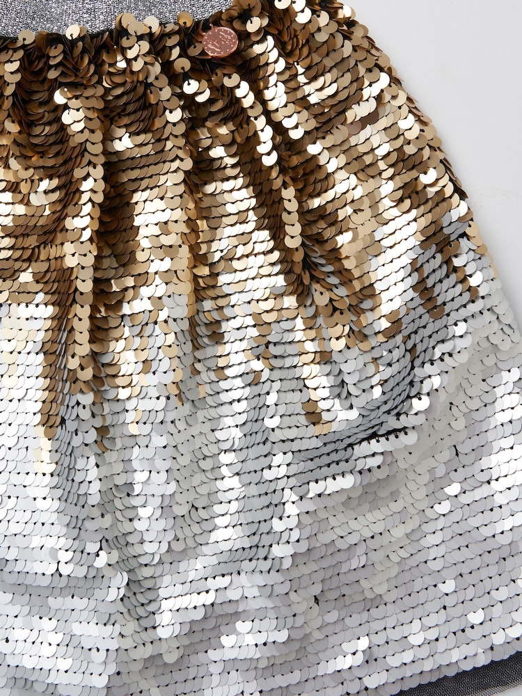 Angel & Rocket Gold Enya Sequin Skirt - Image 6 of 6 Angel & Rocket Gold Enya Sequin Skirt - Image 6 of 6