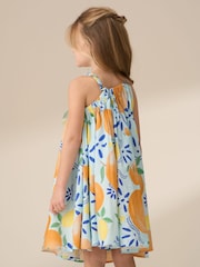 Angel & Rocket Light Blue Marnie Denim Corsage Swing Dress - Image 3 of 4