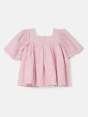 Angel & Rocket Pink Flo Woven 100% Cotton Top - Image 5 of 6