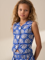 Angel & Rocket Lina Print Linen Waistcoat - Imagen 2 de 7