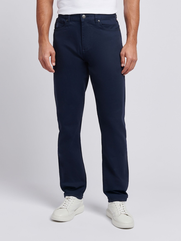 U.S. Polo Assn. Blue Mens Bedford Corduroy 5 Pocket Trousers - Image 1 of 11