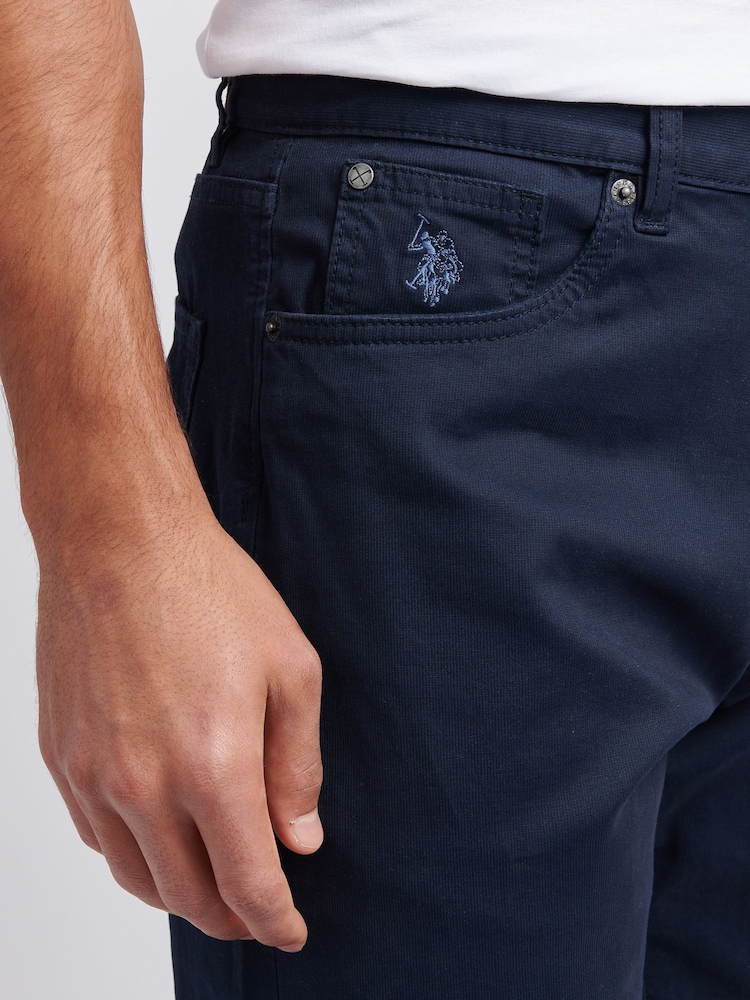 U.S. Polo Assn. Blue Mens Bedford Corduroy 5 Pocket Trousers - Image 2 of 11