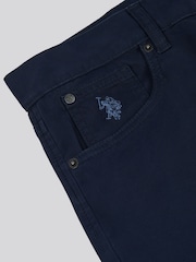 U.S. Polo Assn. Blue Mens Bedford Corduroy 5 Pocket Trousers - Image 9 of 11