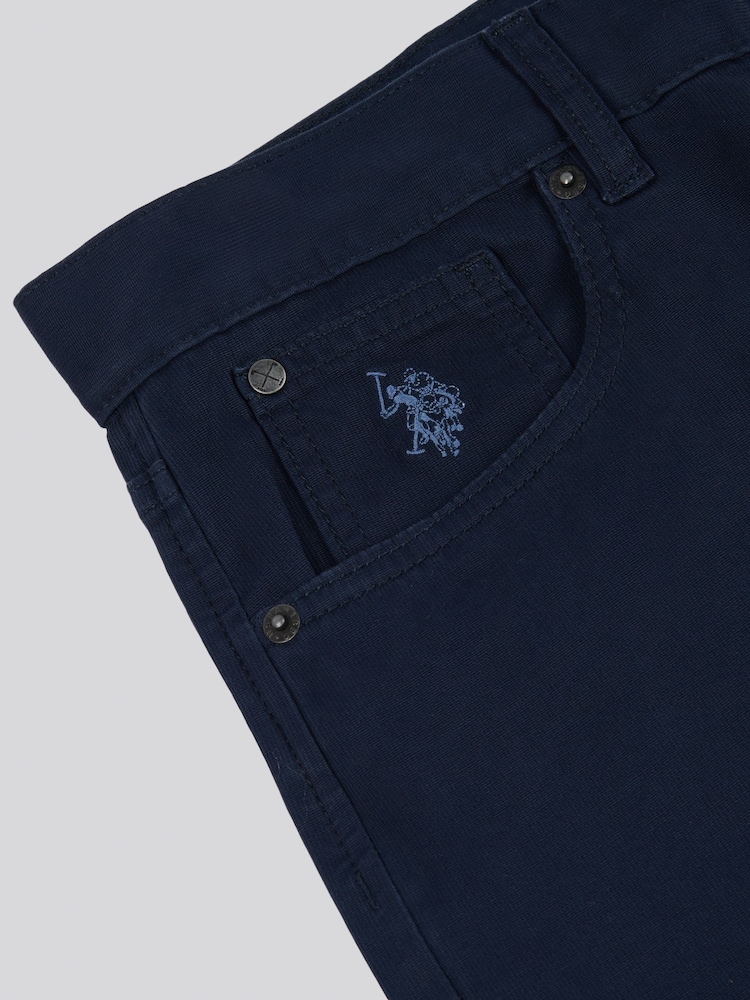 Bleu - U.S. Polo Assn. Pantalon Bedford homme en velours côtelé à 5 poches - Image 9 of 11