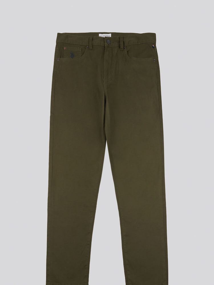 U.S. Polo Assn. Green Mens Bedford Corduroy 5 Pocket Trousers - Image 1 of 5