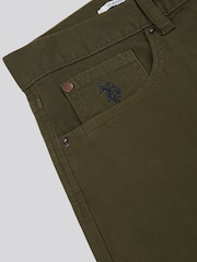 U.S. Polo Assn. Green Mens Bedford Corduroy 5 Pocket Trousers - Image 5 of 5