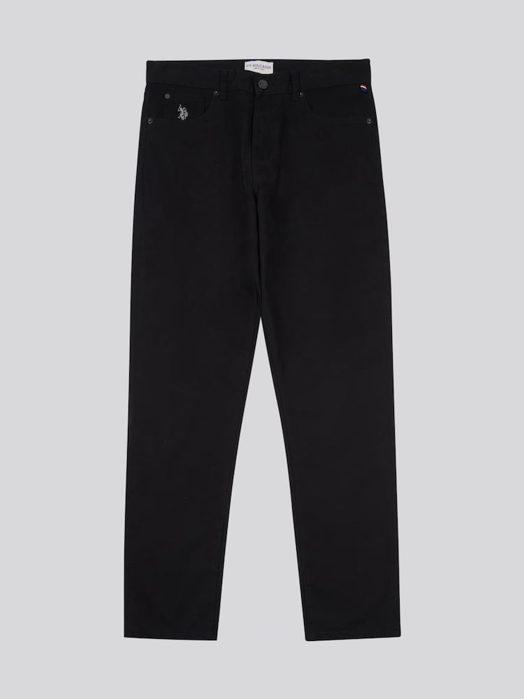 U.S. Polo Assn. Black Mens Bedford Corduroy 5 Pocket Trousers - Image 1 of 5