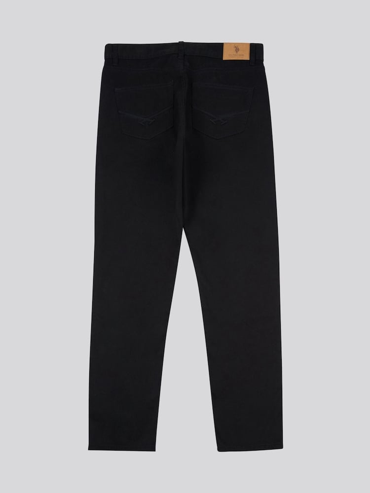 U.S. Polo Assn. Black Mens Bedford Corduroy 5 Pocket Trousers - Image 2 of 5