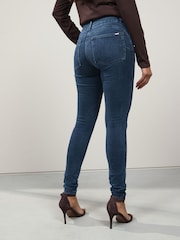 Dark Blue Denim Lift Slim And Shape Skinny Jeans - Image 3 of 7