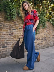 Mid Blue Denim Jersey Joggers - Image 2 of 9