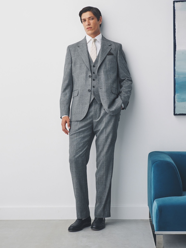 Grey Wool Blend Suit Waistcoat - Image 2 of 8 Grey Wool Blend Suit Waistcoat - Image 2 of 8