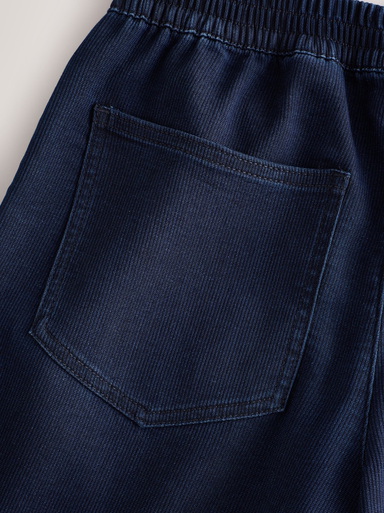 Dark Blue Denim Jersey Joggers - Image 7 of 7 Dark Blue Denim Jersey Joggers - Image 7 of 7